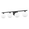 Z-Lite Neoma Vanity, 4-Light, 30 In.W x 6.75 In.L x 7.25 In.H, Matte Black/Opal Etched 1100-4V-MB - alternate 6